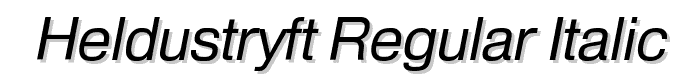 HeldustryFT Regular Italic font